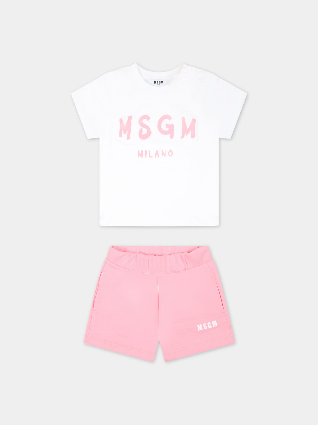 Pink set for baby girl with logo